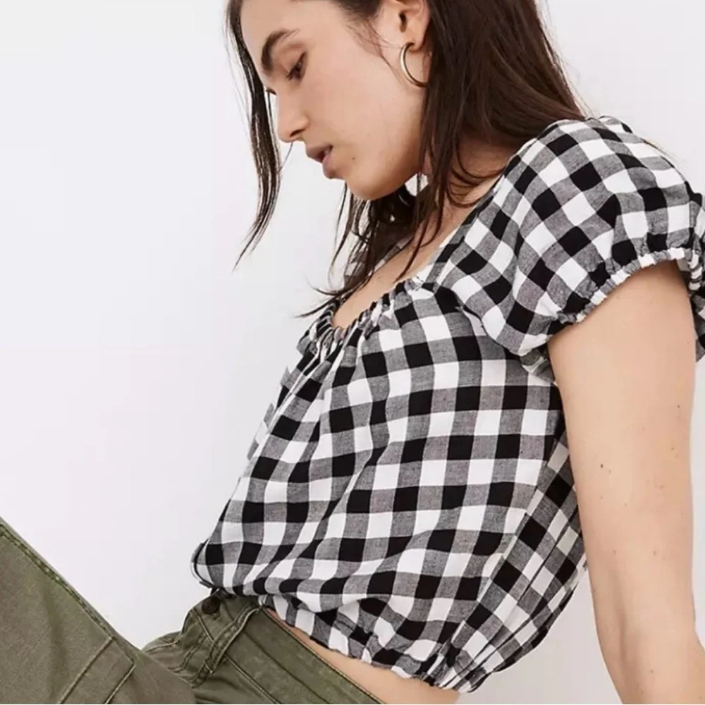 Madewell gingham crop - Picture 2 of 5